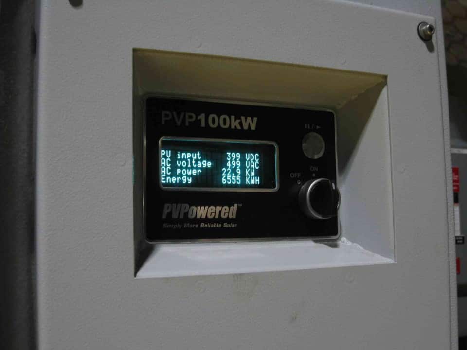 1.3 inverter showing then current energy production