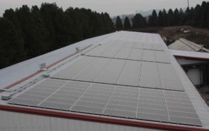 roof mounted solar electric winter snow