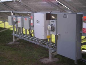 ground level solar inverter installed complete