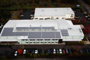 roof mounted solar electric renewable energy going green business lane county