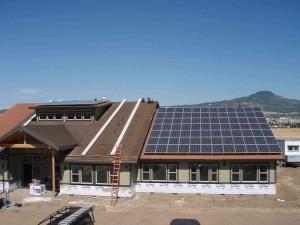 Roof mounted solar array southern oregon installed by AES
