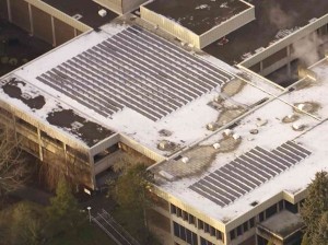roof top solar array green school solar energy