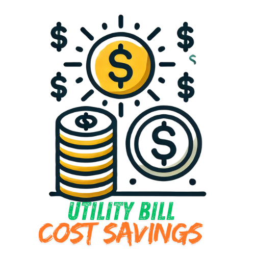 Icon showing stacked coins and dollar symbols, illustrating utility bill savings with solar energy.